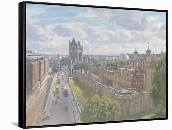 Tower Bridge and the Tower of London, 2010-Julian Barrow-Framed Stretched Canvas
