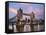 Tower Bridge at Dusk-Adrian Campfield-Framed Stretched Canvas