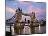 Tower Bridge at Dusk-Adrian Campfield-Mounted Photographic Print
