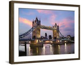 Tower Bridge at Dusk-Adrian Campfield-Framed Photographic Print