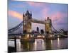 Tower Bridge at Dusk-Adrian Campfield-Mounted Photographic Print