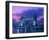 Tower Bridge at Night, London, Eng-Peter Adams-Framed Premium Photographic Print