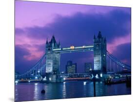 Tower Bridge at Night, London, Eng-Peter Adams-Mounted Photographic Print