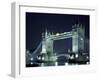 Tower Bridge at Night, London, England-Walter Bibikow-Framed Premium Photographic Print