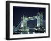 Tower Bridge at Night, London, England-Walter Bibikow-Framed Photographic Print