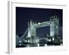 Tower Bridge at Night, London, England-Walter Bibikow-Framed Photographic Print