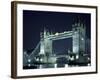 Tower Bridge at Night, London, England-Walter Bibikow-Framed Photographic Print