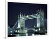 Tower Bridge at Night, London, England-Walter Bibikow-Framed Photographic Print