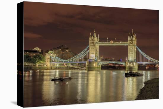 Tower Bridge at Night. London. England-Tom Norring-Stretched Canvas