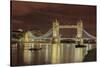 Tower Bridge at Night. London. England-Tom Norring-Stretched Canvas