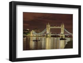 Tower Bridge at Night. London. England-Tom Norring-Framed Photographic Print