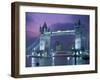 Tower Bridge at Night, London, UK-Peter Adams-Framed Premium Photographic Print