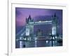 Tower Bridge at Night, London, UK-Peter Adams-Framed Photographic Print
