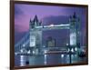 Tower Bridge at Night, London, UK-Peter Adams-Framed Photographic Print