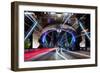 Tower Bridge at night, with light trails, London-Ed Hasler-Framed Photographic Print