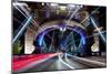 Tower Bridge at night, with light trails, London-Ed Hasler-Mounted Photographic Print