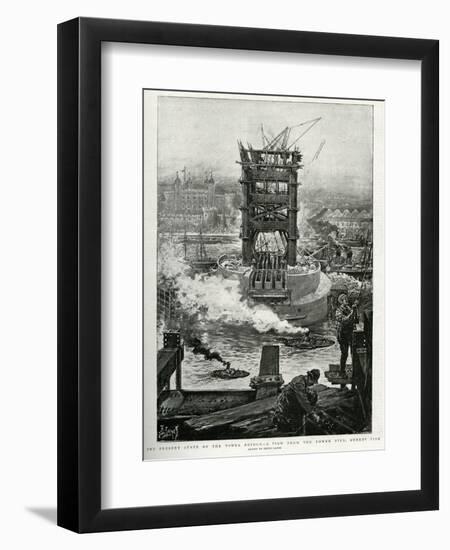 Tower Bridge Built 1892-Henri Lanos-Framed Art Print