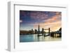 Tower Bridge, Butler's Wharf and The Shard at sunset taken from Wapping, London-Ed Hasler-Framed Photographic Print