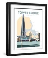 Tower Bridge - Dave Thompson Contemporary Travel Print-Dave Thompson-Framed Art Print