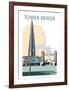 Tower Bridge - Dave Thompson Contemporary Travel Print-Dave Thompson-Framed Giclee Print