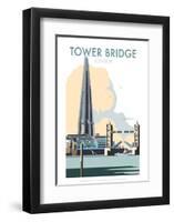 Tower Bridge - Dave Thompson Contemporary Travel Print-Dave Thompson-Framed Giclee Print