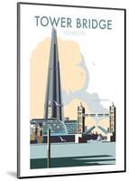 Tower Bridge - Dave Thompson Contemporary Travel Print-Dave Thompson-Mounted Giclee Print