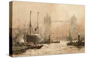 Tower Bridge from Cherry Garden Pier, c.1900-Charles Edward Dixon-Stretched Canvas