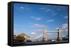 Tower Bridge from the Thames River North Bank, London-Felipe Rodriguez-Framed Stretched Canvas