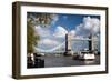 Tower Bridge from the Thames River North Bank, London-Felipe Rodriguez-Framed Photographic Print