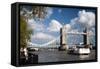 Tower Bridge from the Thames River North Bank, London-Felipe Rodriguez-Framed Stretched Canvas