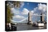 Tower Bridge from the Thames River North Bank, London-Felipe Rodriguez-Stretched Canvas