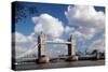 Tower Bridge from the Thames River North Bank, London-Felipe Rodriguez-Stretched Canvas