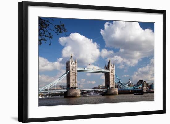 Tower Bridge from the Thames River North Bank, London-Felipe Rodriguez-Framed Photographic Print