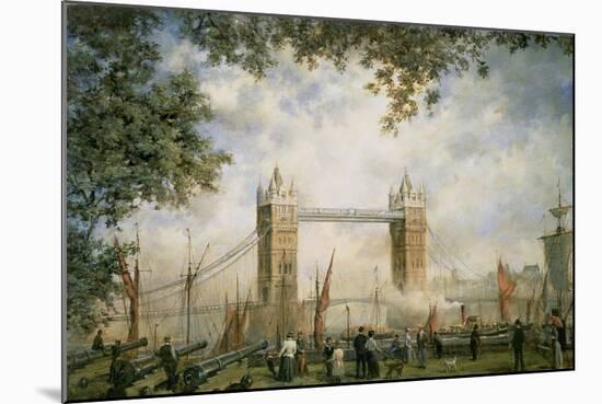 Tower Bridge: from the Tower of London-Richard Willis-Mounted Giclee Print