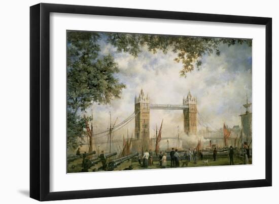 Tower Bridge: from the Tower of London-Richard Willis-Framed Giclee Print