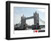 Tower Bridge, I Love London-null-Framed Art Print