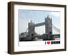 Tower Bridge, I Love London-null-Framed Art Print