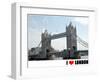 Tower Bridge, I Love London-null-Framed Art Print