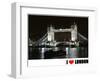 Tower Bridge, I Love London-null-Framed Art Print