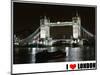 Tower Bridge, I Love London-null-Mounted Art Print