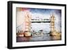 Tower Bridge II - In the Style of Oil Painting-Philippe Hugonnard-Framed Giclee Print
