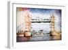 Tower Bridge II - In the Style of Oil Painting-Philippe Hugonnard-Framed Giclee Print