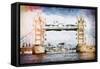 Tower Bridge II - In the Style of Oil Painting-Philippe Hugonnard-Framed Stretched Canvas