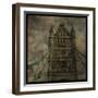 Tower Bridge II-John W Golden-Framed Giclee Print