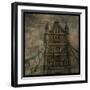 Tower Bridge II-John W Golden-Framed Giclee Print