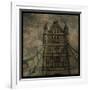 Tower Bridge II-John W Golden-Framed Giclee Print