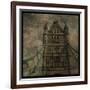 Tower Bridge II-John W Golden-Framed Giclee Print