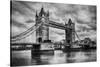 Tower Bridge In London, The Uk. Black And White, Artistic Vintage, Retro Style-Michal Bednarek-Stretched Canvas