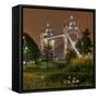 Tower Bridge, in the Evening, London, England, Great Britain-Rainer Mirau-Framed Stretched Canvas