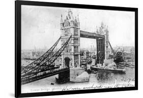 Tower Bridge, London, 1903-Valentine-Framed Giclee Print